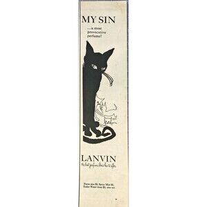 Lanvin My Sin "a most provocative perfume!" Vintage Print Ad 1963